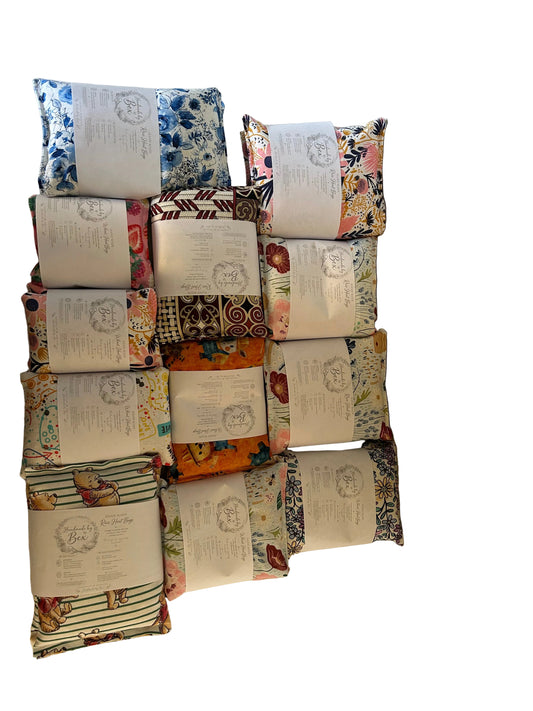 Assorted rice and wheat heat packs
