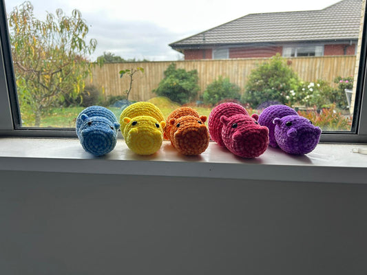 Rainbow Hippo Plush